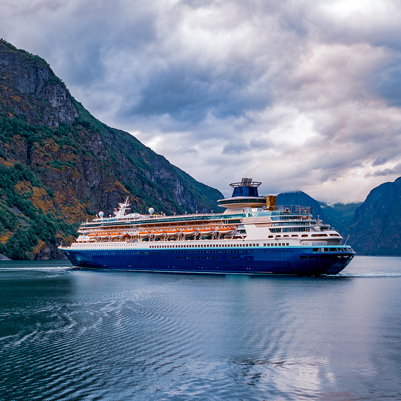 Cruise Ship, Cruise Liners On Hardanger fjorden, Norway