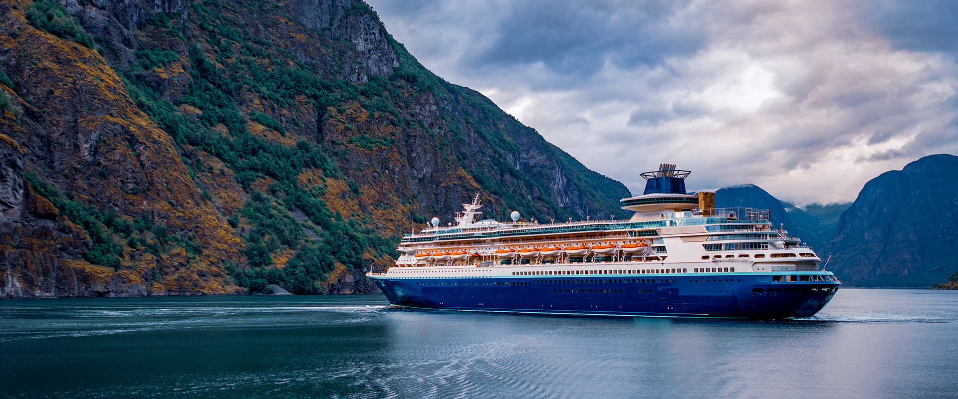 Cruise Ship, Cruise Liners On Hardanger fjorden, Norway